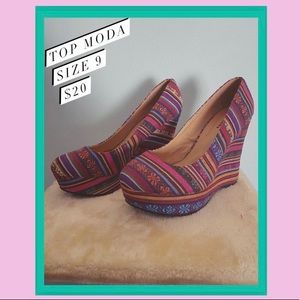 Multicolored Wedge Heels